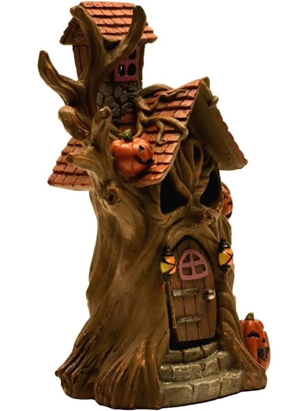 Light Up Haunted Tree House - Spooky Halloween Decor for Fairy Garden